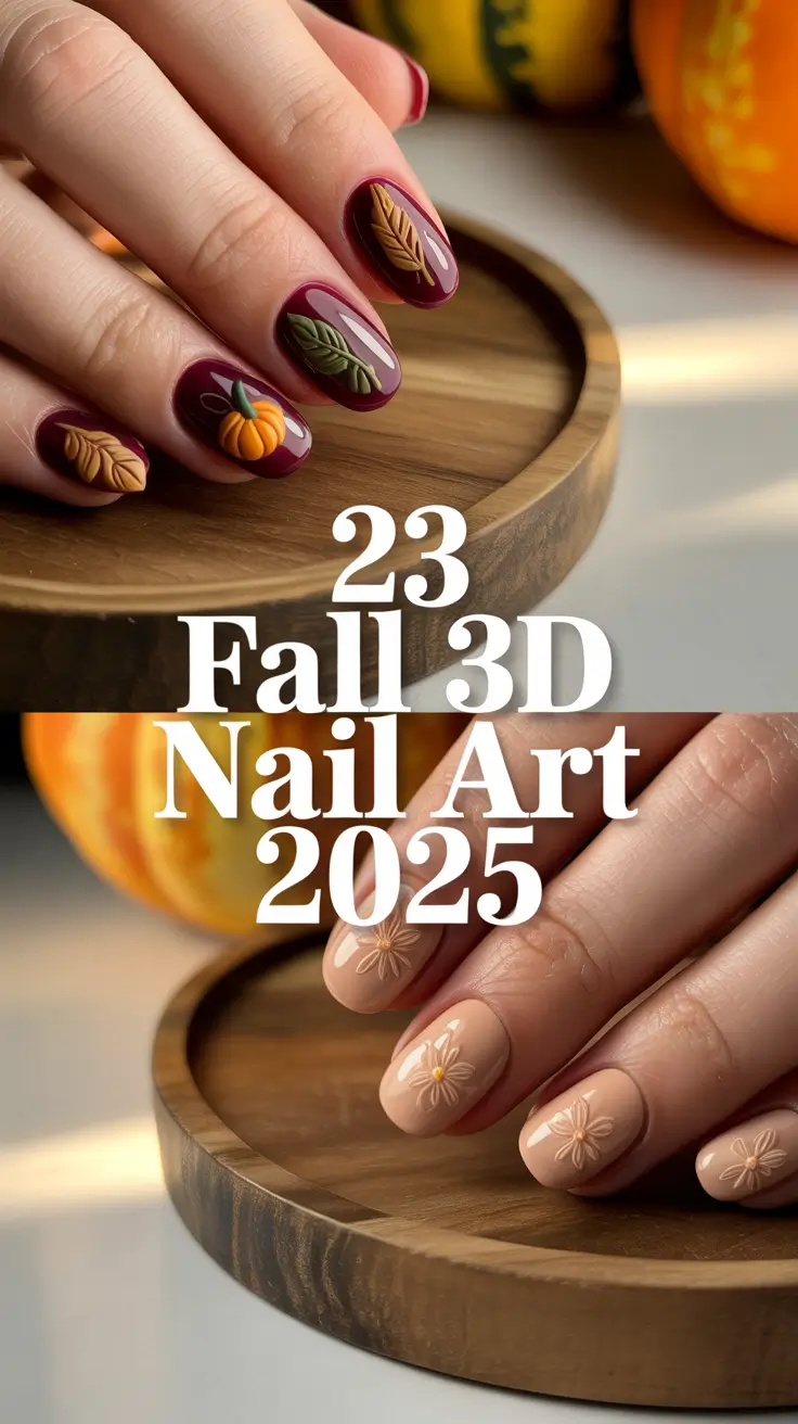 Fall 3D Nail Art 2025: Trendy Designs, Inspo & Ideas for the Season