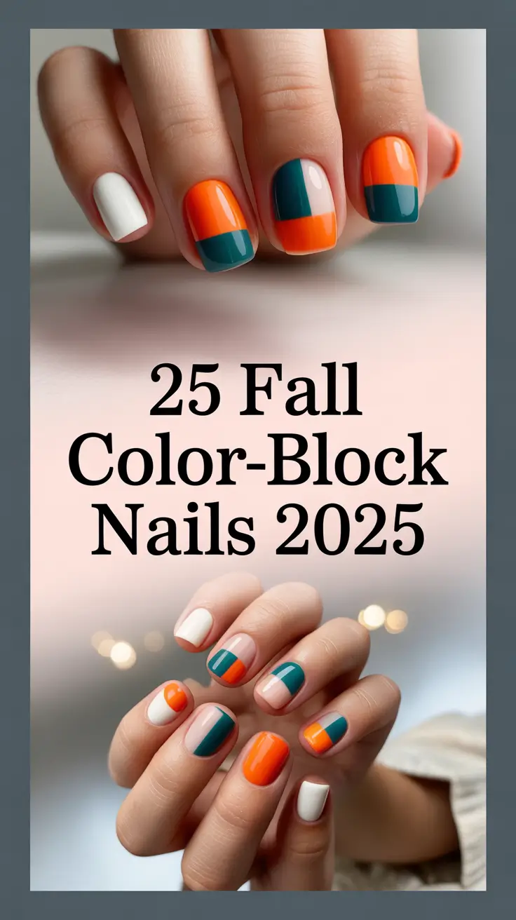 Fall Color-Block Nails 2025: Bold Autumn Trends for Every Style