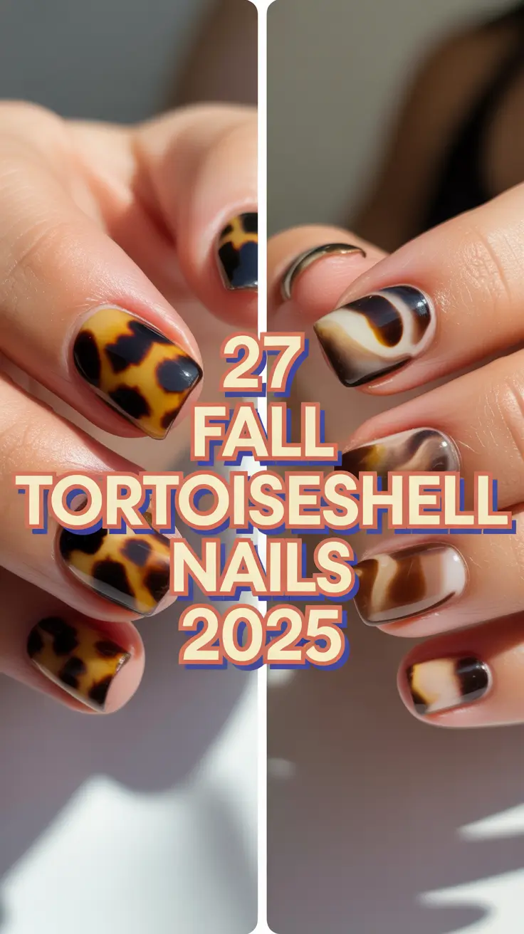 Fall Tortoiseshell Nails 2025: Chic French Tip and Seasonal Design Ideas