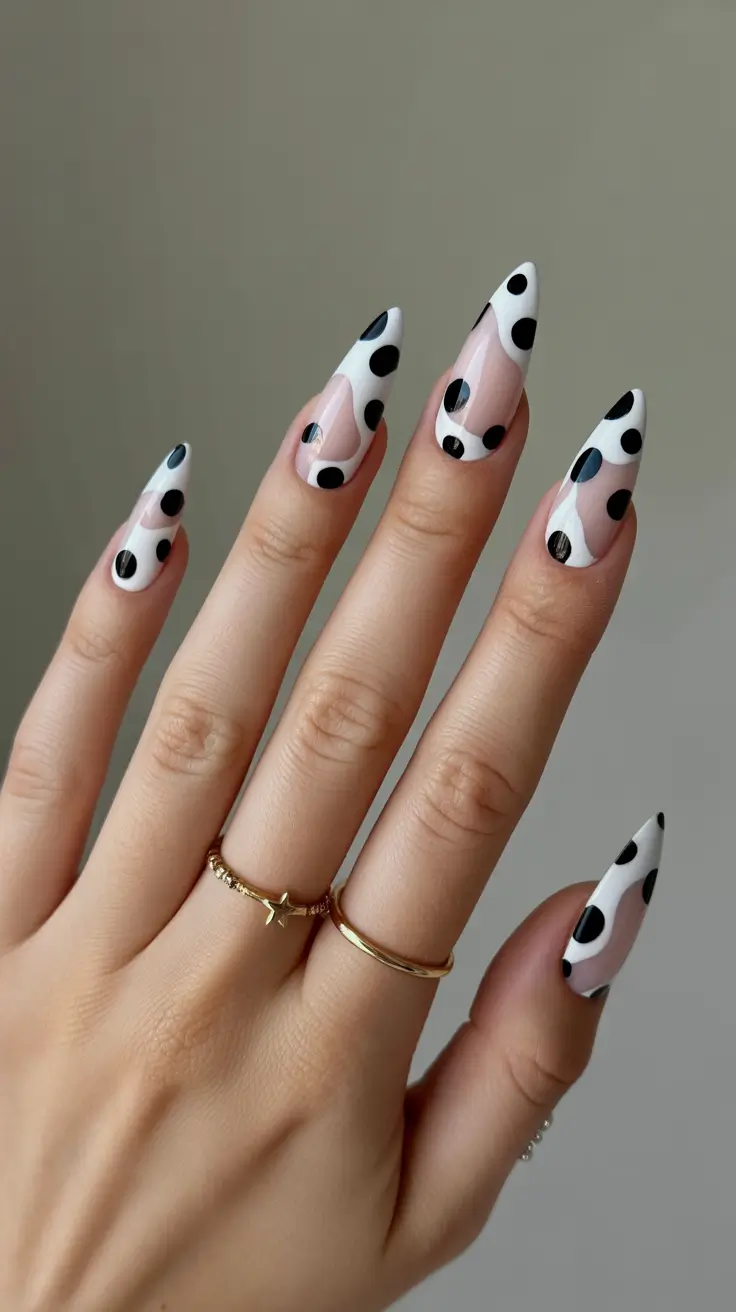 Cozy Fall Nails October 2025 Design Ideas Playful Polka Dots with a Modern Twist