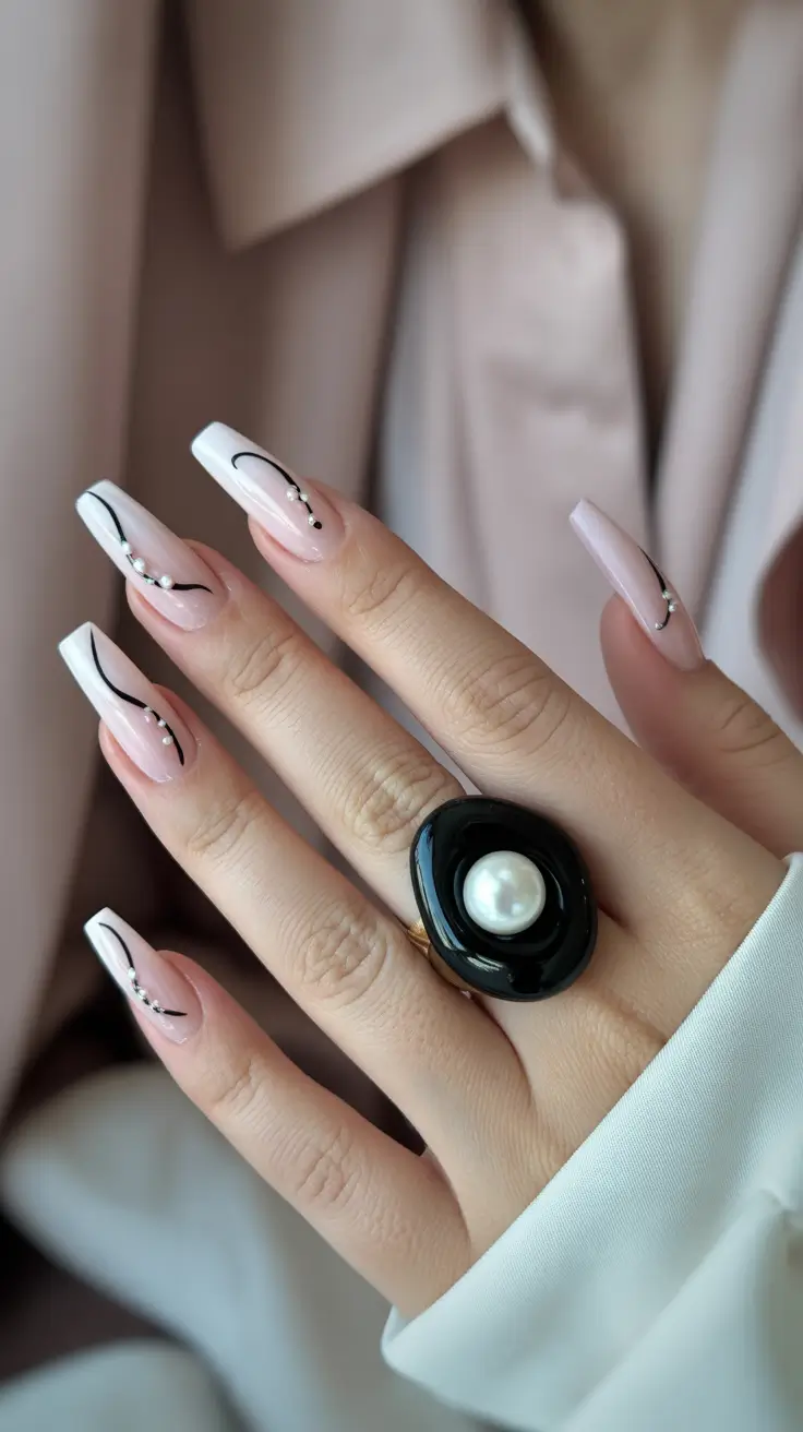 Cozy Fall Nails October 2025 Design Ideas Minimalist French with Pearl Accents