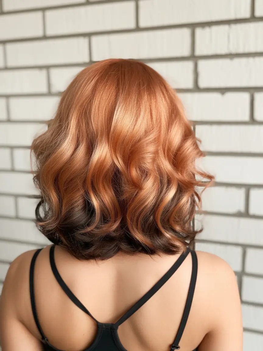 October hair color 2025 Spiced Copper Glow