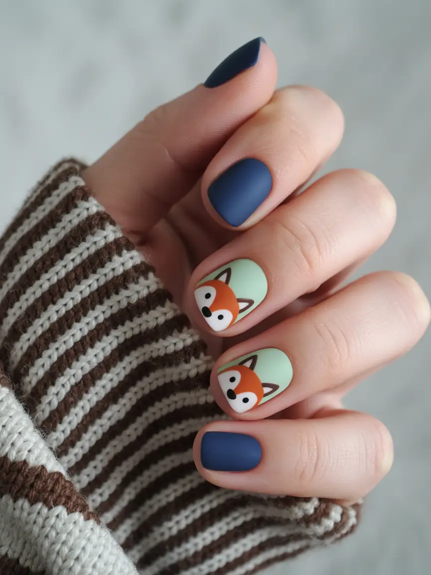 Woodland Foxes & Moody Blues + cute and fun fall nails 2025