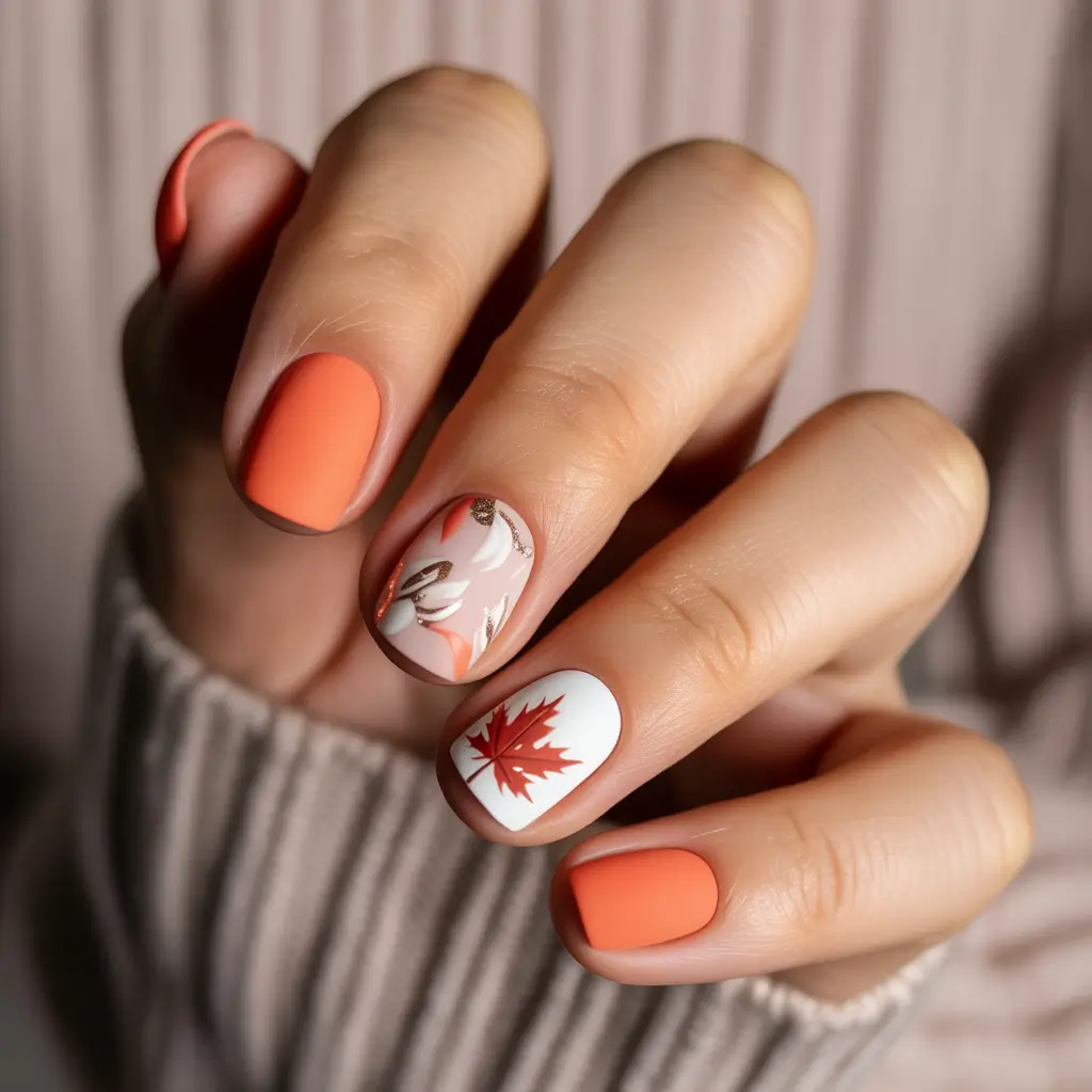 ideas autumn orange Matte Pumpkin Tones with Crisp Leaf Accents