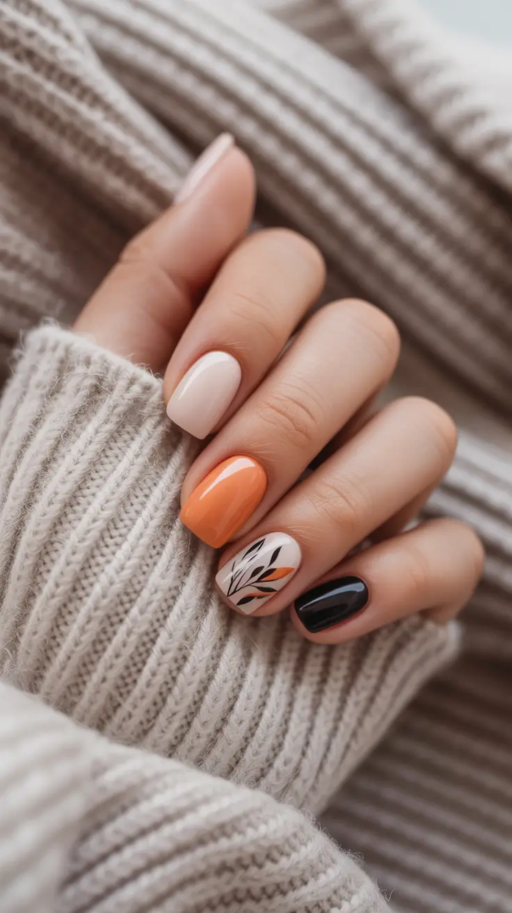designs almond shape Color Blocked Fall Palette with Modern Botanical Detail