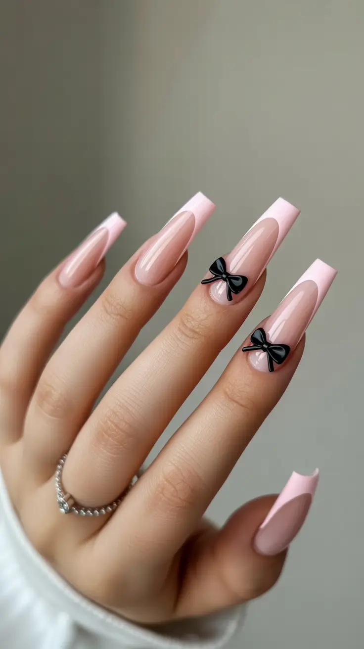 French Bows & Bubblegum Pink + cute and fun fall nails 2025