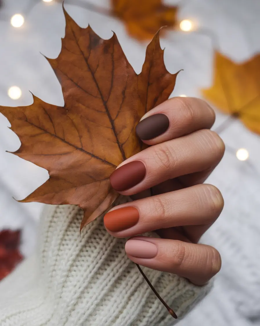 Matte Multitone Neutrals + cute and fun fall nails 2025