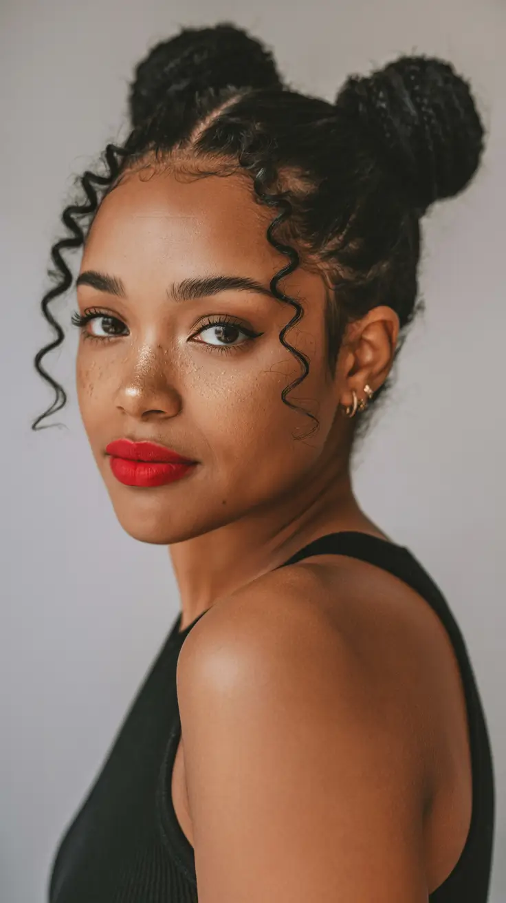 easy fall hairstyles 2025 Playful Space Buns