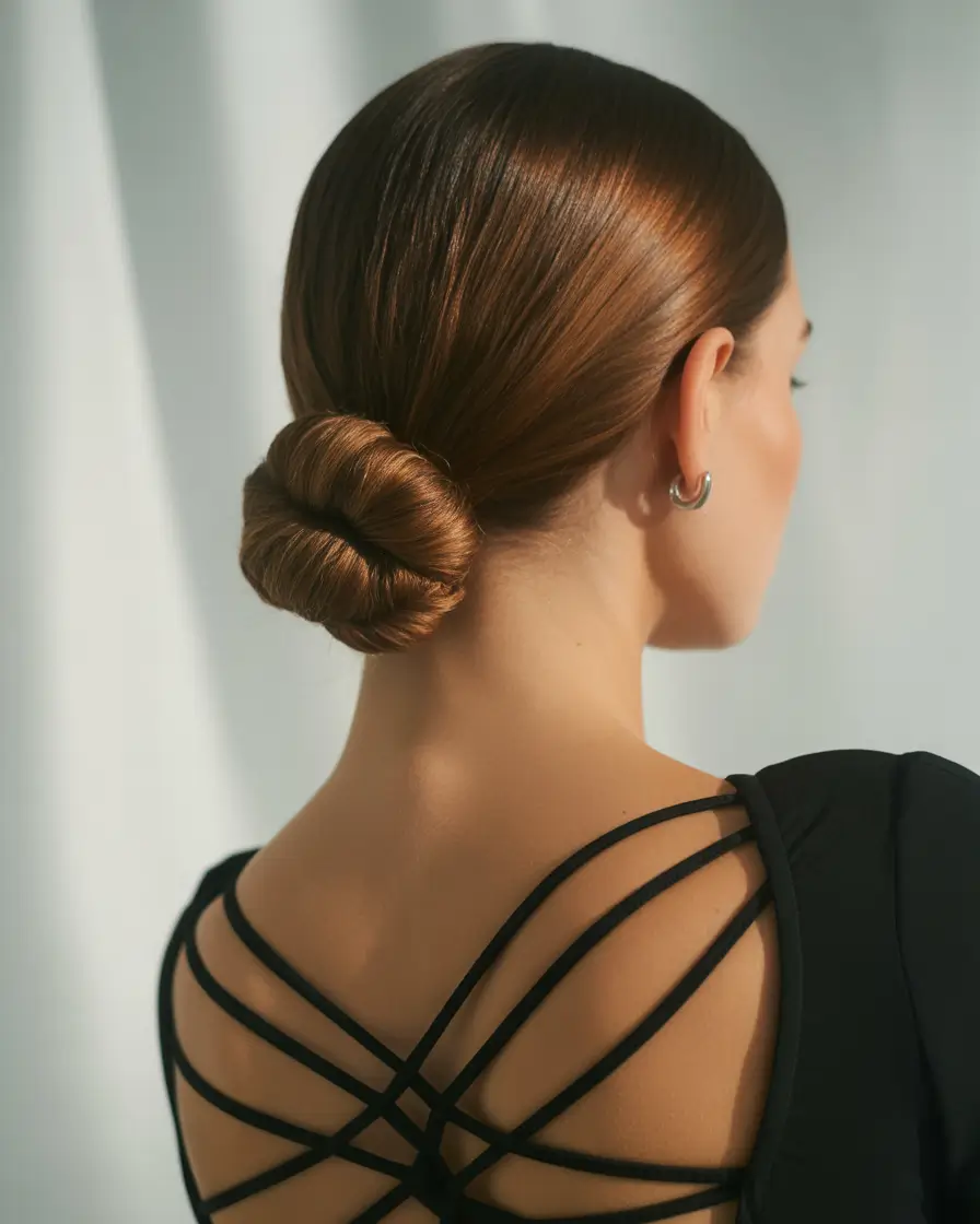 easy fall hairstyles 2025 Polished Twisted Bun