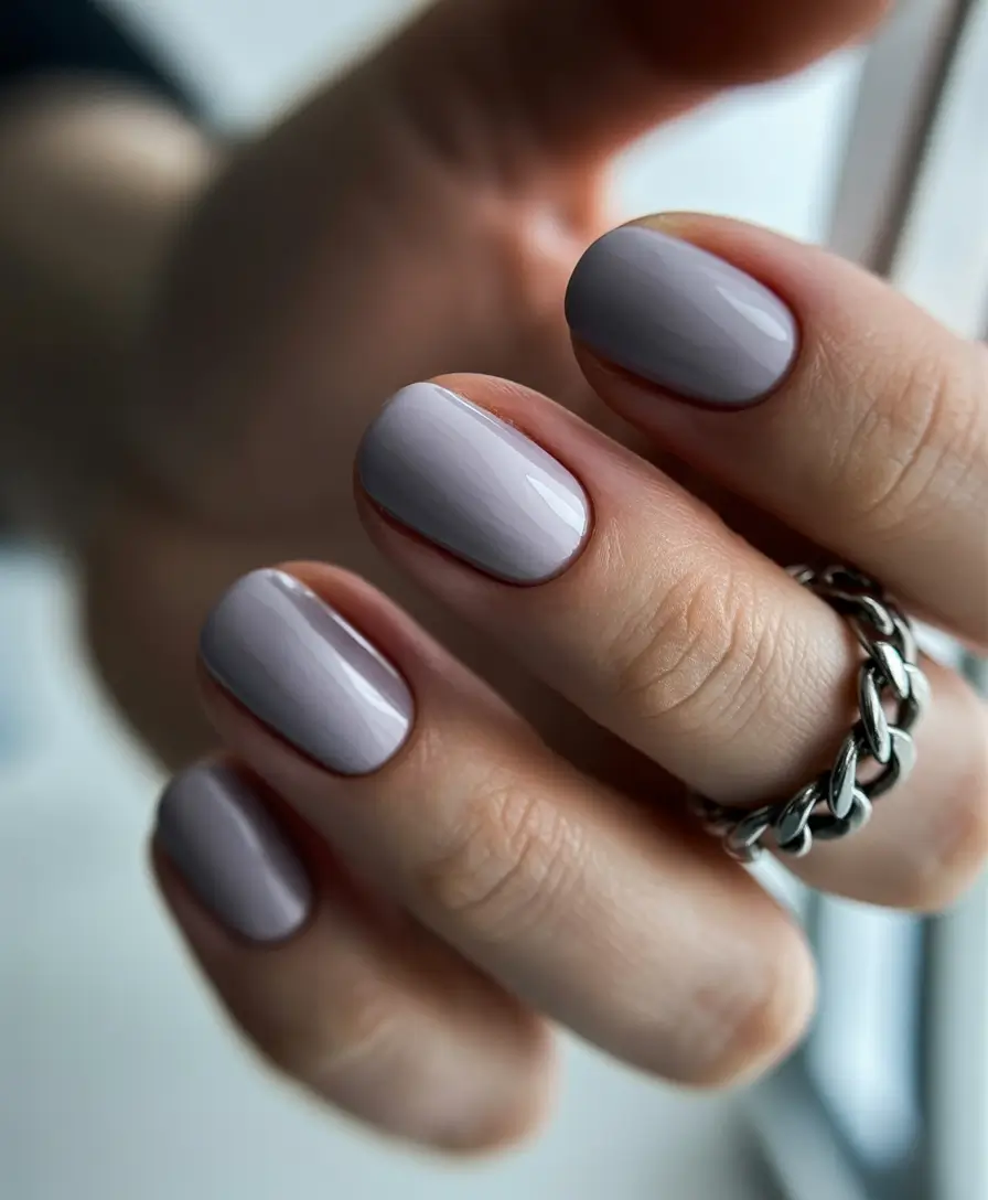 Fall 2025 Nail Color Ideas for Women Over 50 Soft Taupe Elegance
