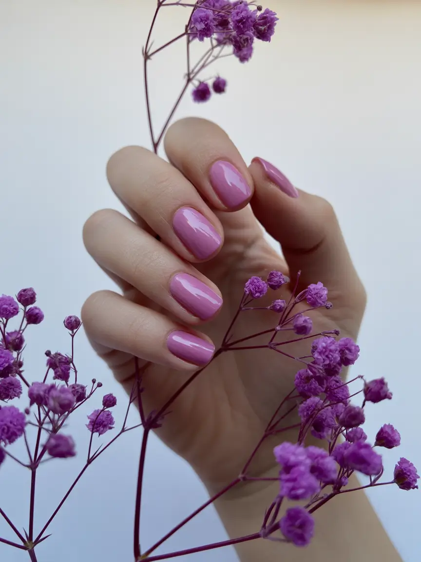 Fall 2025 Nail Color Ideas for Women Over 50 Dusty Rose Charm