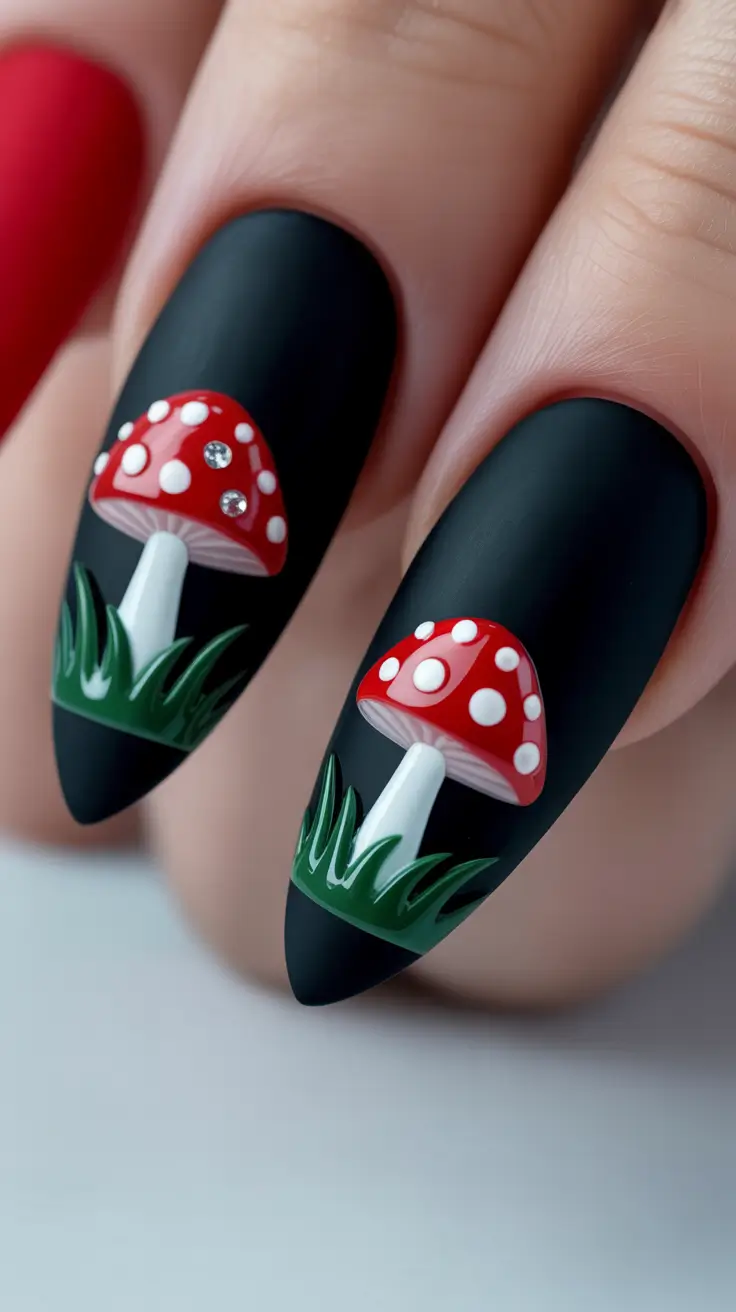 Fall-3D-Nail-Art-2025-Mushroom-Magic