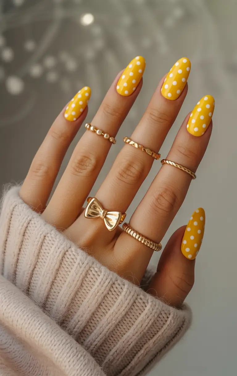 fall-acrylic-nails-short-and-long-ideas-2025-golden-dots-of-sunshine