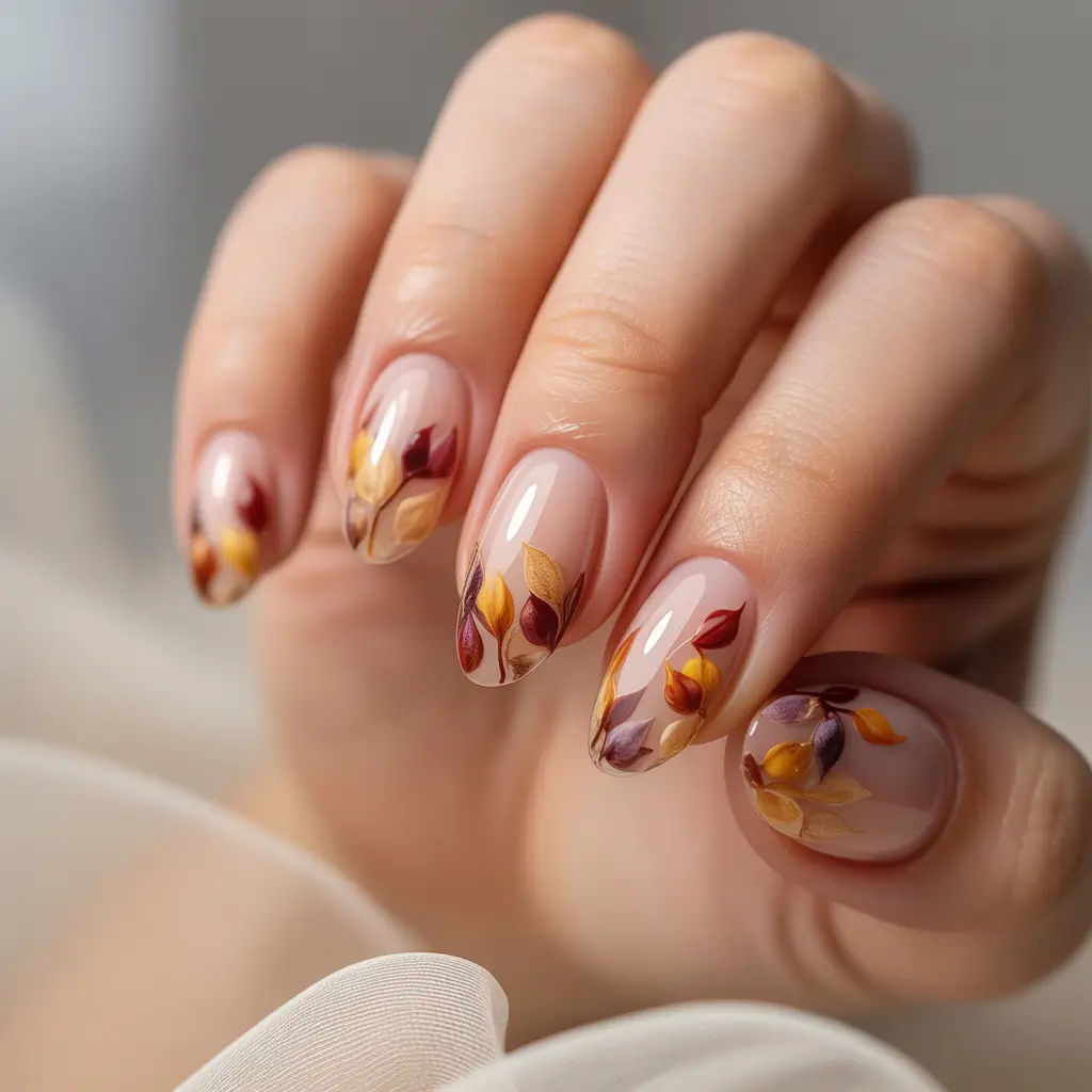 fall-acrylic-nails-short-and-long-ideas-2025-autumn-petal-tips