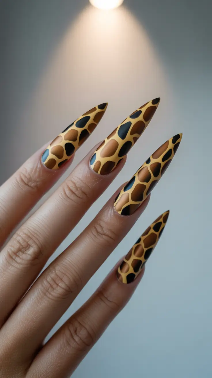 Fall Animal Print Nails 2025 Wild Giraffe Glam