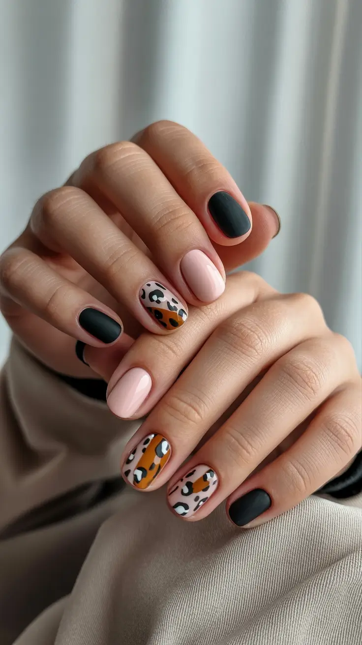 Fall Animal Print Nails 2025 Modern Leopard Mix