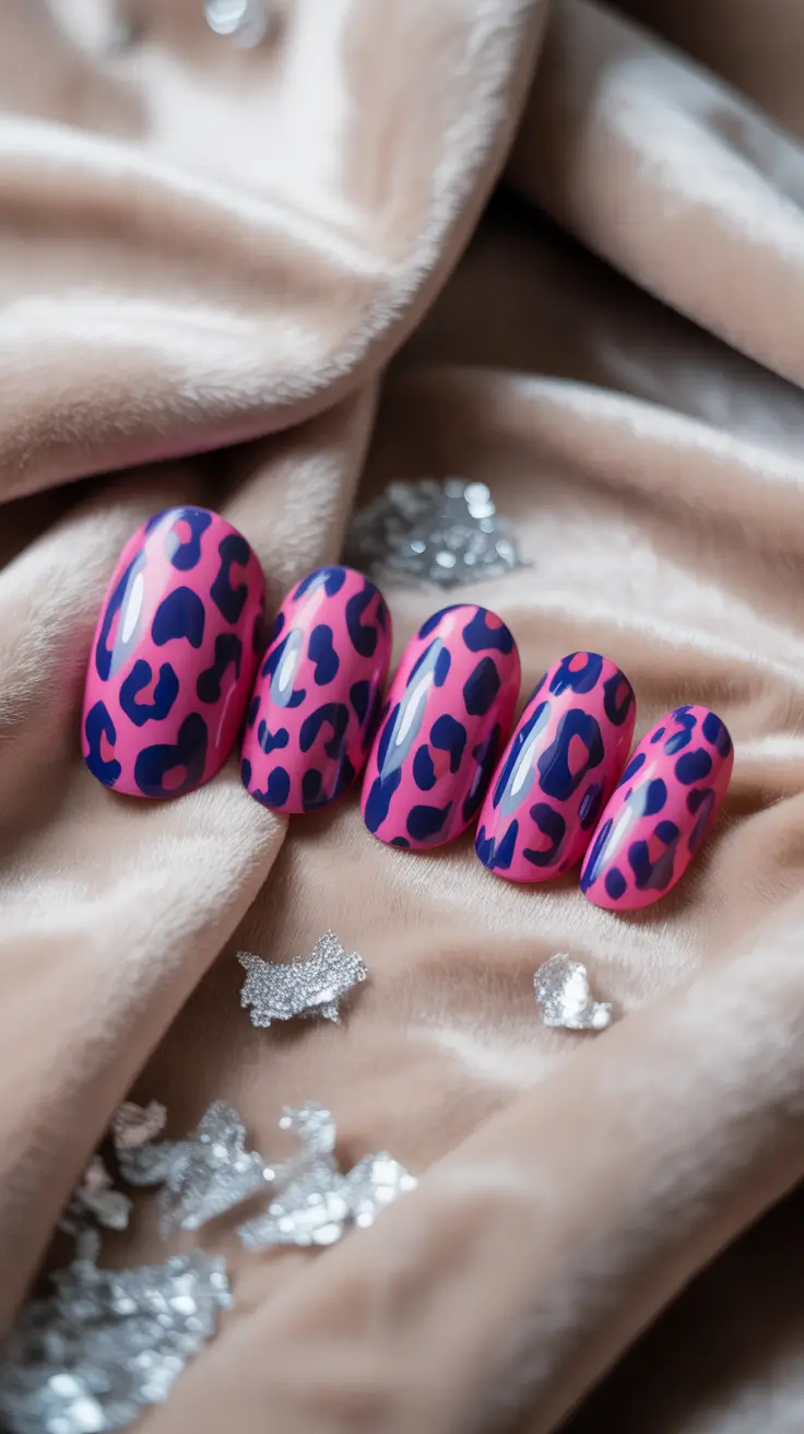 Fall Animal Print Nails 2025 Playful Pink Leopard