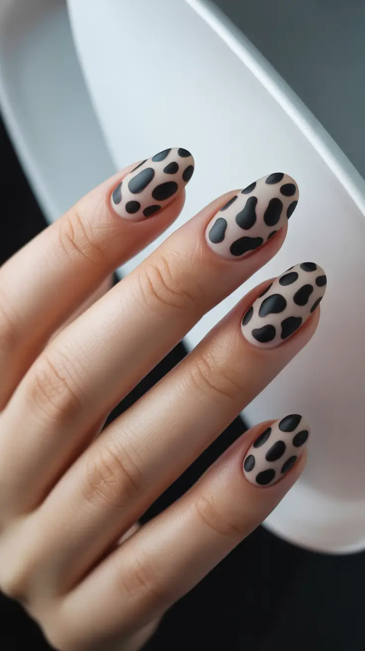 Fall Animal Print Nails 2025 Matte Leopard Neutrals