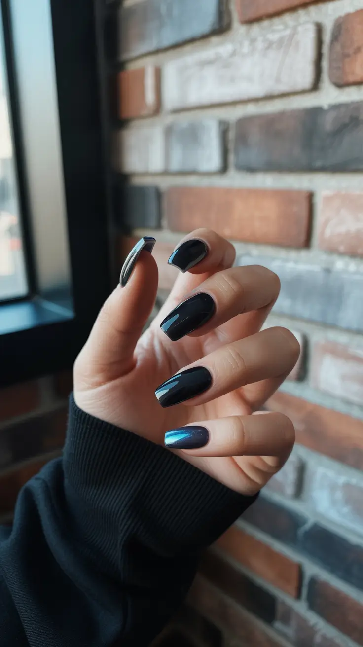 fall-coffin-nail-ideas-2025+Midnight Iridescence for Twilight Vibes