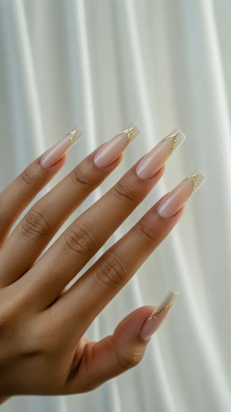 fall-coffin-nail-ideas-2025+Golden Hour French Tips