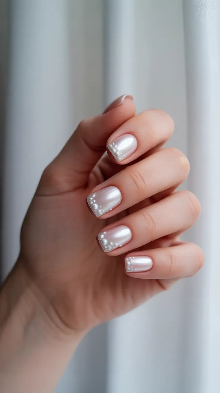 Fall Drip Nails 2025 Pearlized Glow