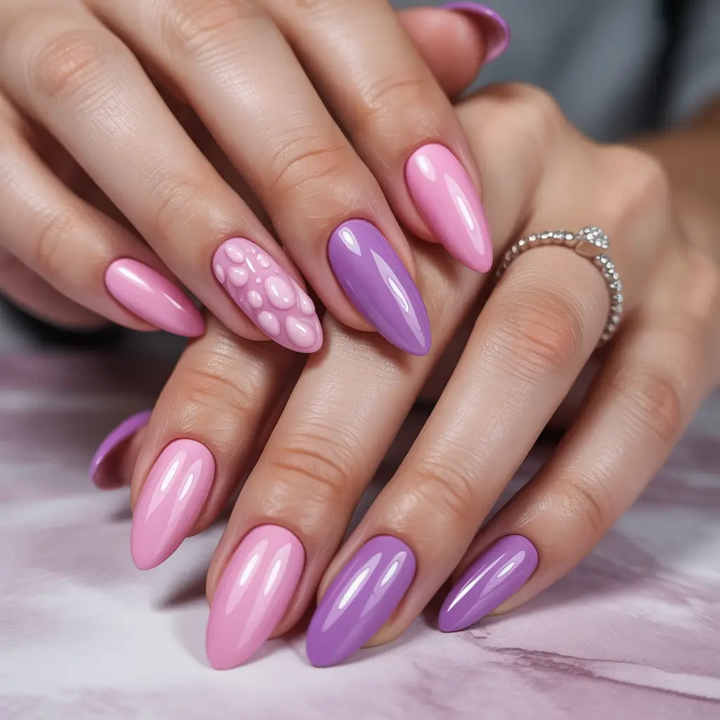 Fall Drip Nails 2025 Playful Bubble Pop