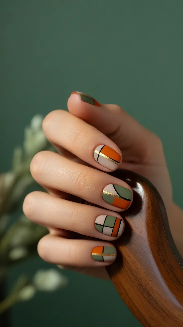 fall-manicure-2025-Mid-Century-Modern-Mosaic