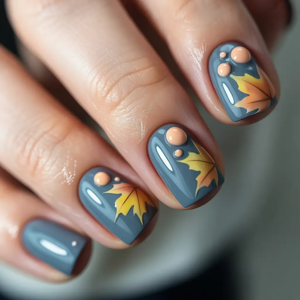 fall-manicure-2025-Maple-Leaf-Motif-with-a-Glossy-Finish