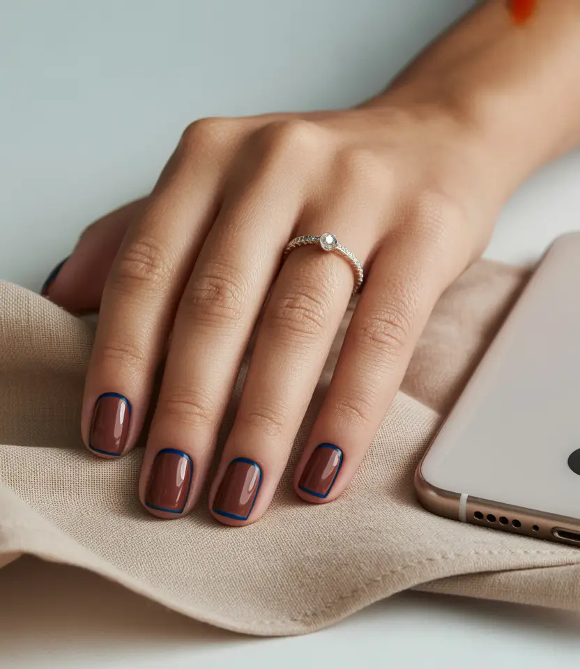 fall manicure 2025 Espresso Chic with Midnight Edge