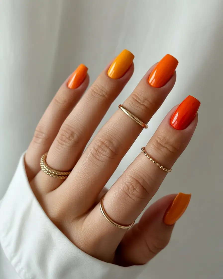 fall manicure 2025 Golden Hour Ombre