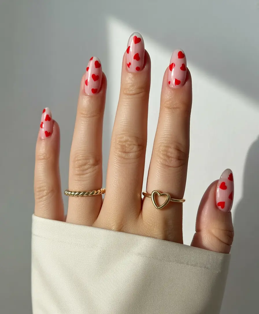 fall nails oval shape 2025 Sweetheart Pop