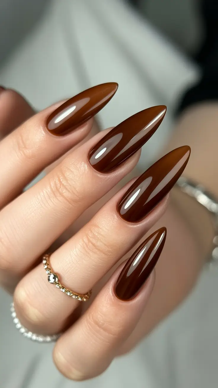 Fall Ombré Nails 2025 Deep Mocha Elegance