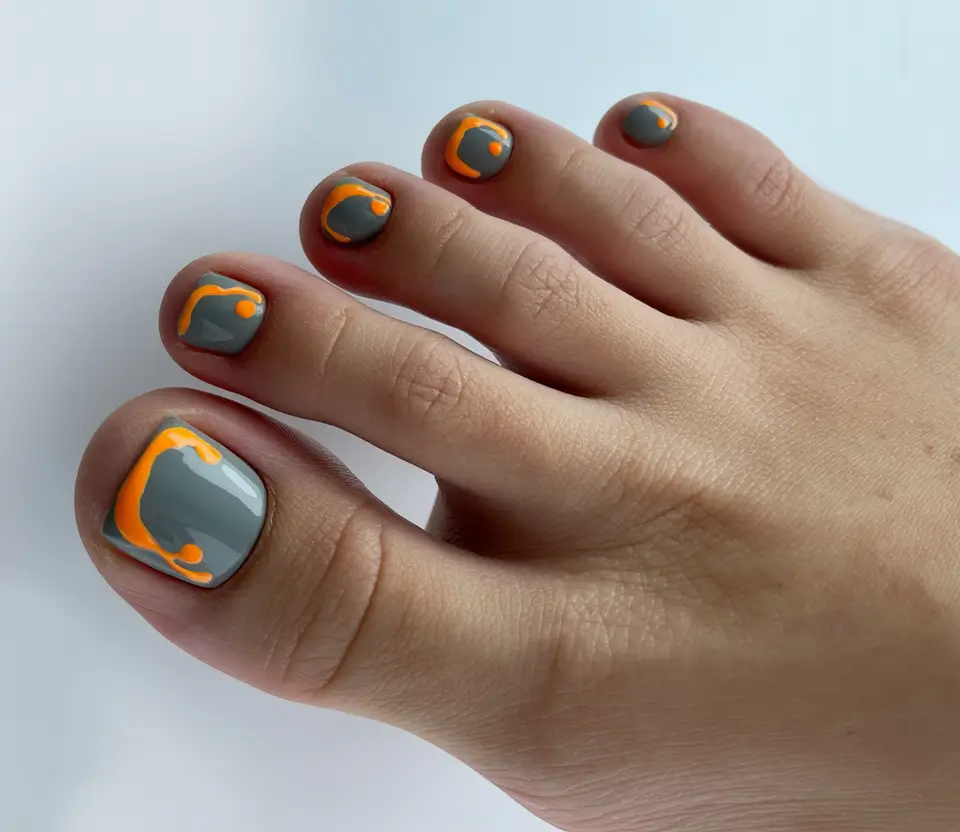 Fall Toe Nail Colors 2025 Graphite Ember Edge