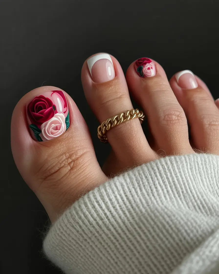 Fall Toe Nail Colors 2025 Classic Rose & French Elegance