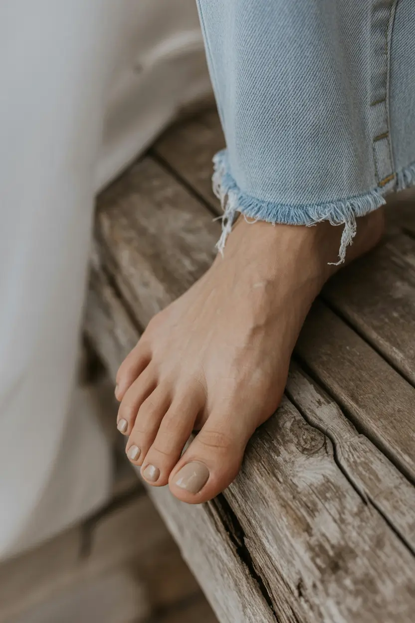 Fall Toe Nail Colors 2025 Soft Taupe Minimalism