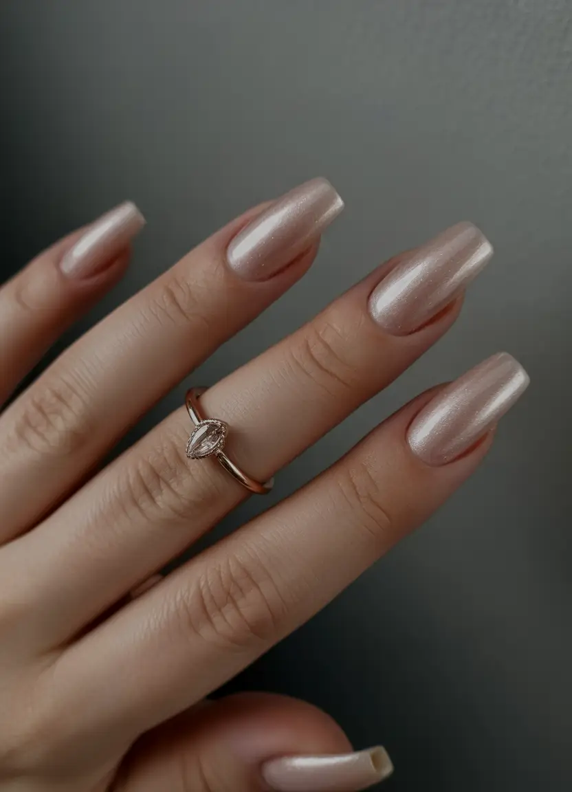 fall wedding nails 2025+Champagne Glazed Perfection