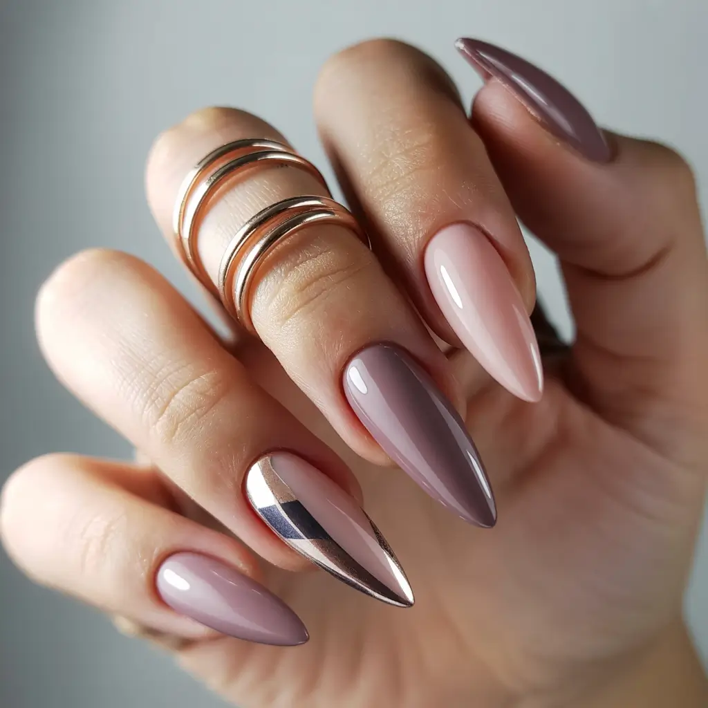 minimalist-fall-nails-2025-Almond-Neutrals-with-a-Metallic-Edge