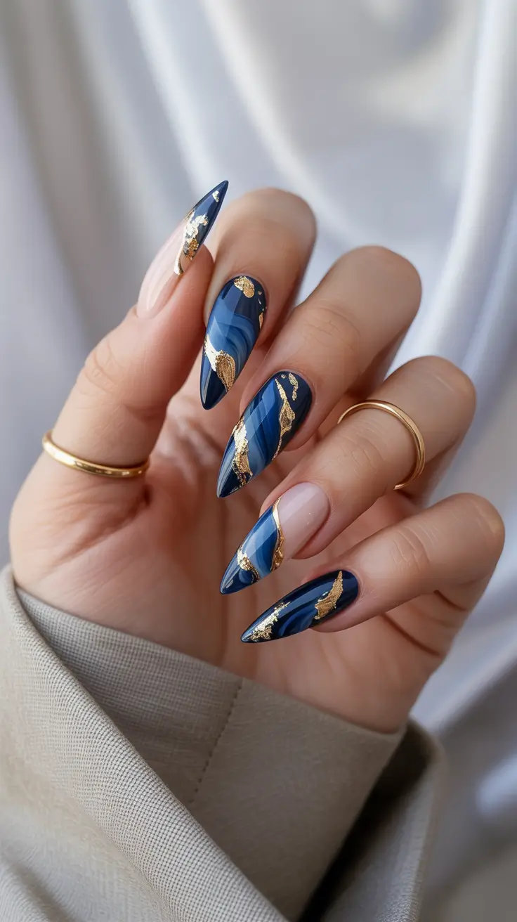 Navy Blue Fall Nail Ideas for 2025 – Elegant & Trendy Designs