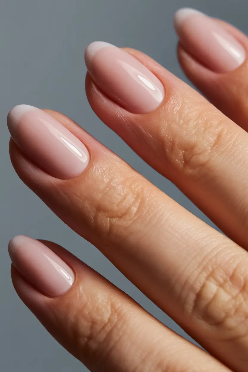 neutral fall nails 2025 Sheer Ombré Fade