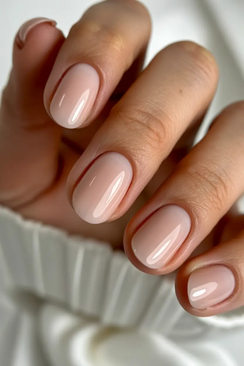 neutral fall nails 2025 Short Natural Gloss
