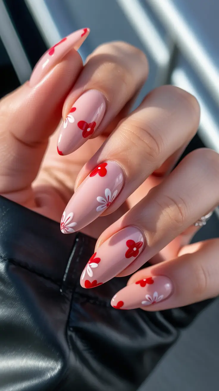 October nails color ideas 2025 Playful Fall Florals