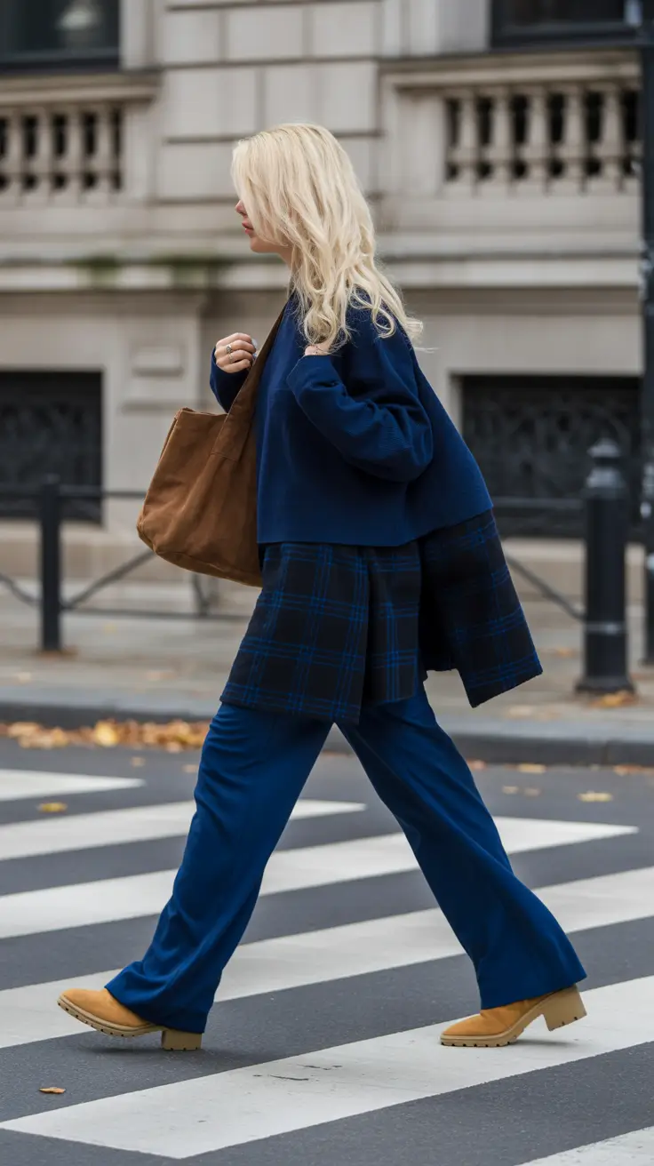 October outfits 2025 Navy Layers with a Twist