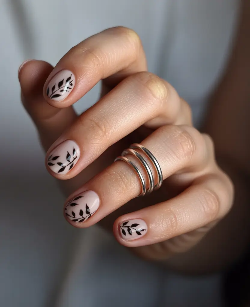 short fall nails Soft Branch Silhouettes