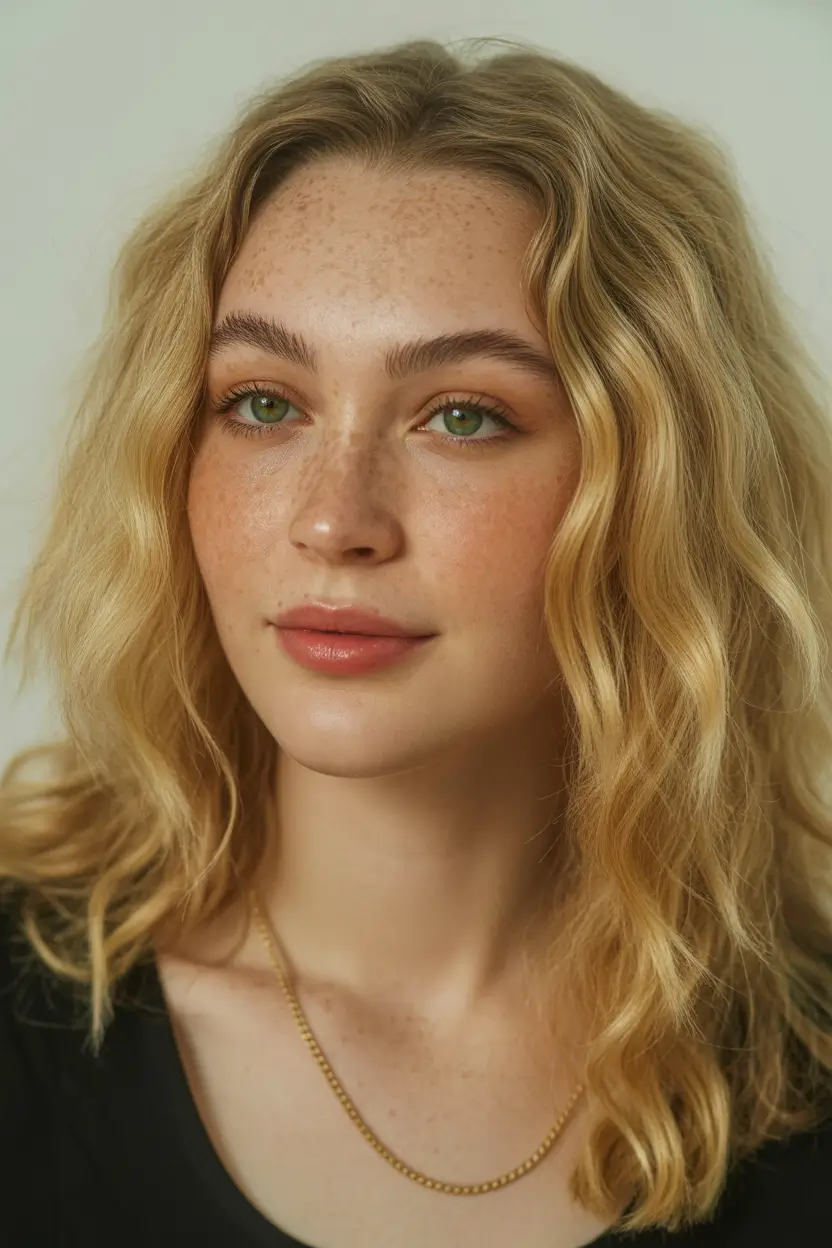Warm fall hair color 2025 Golden Wavy Bob