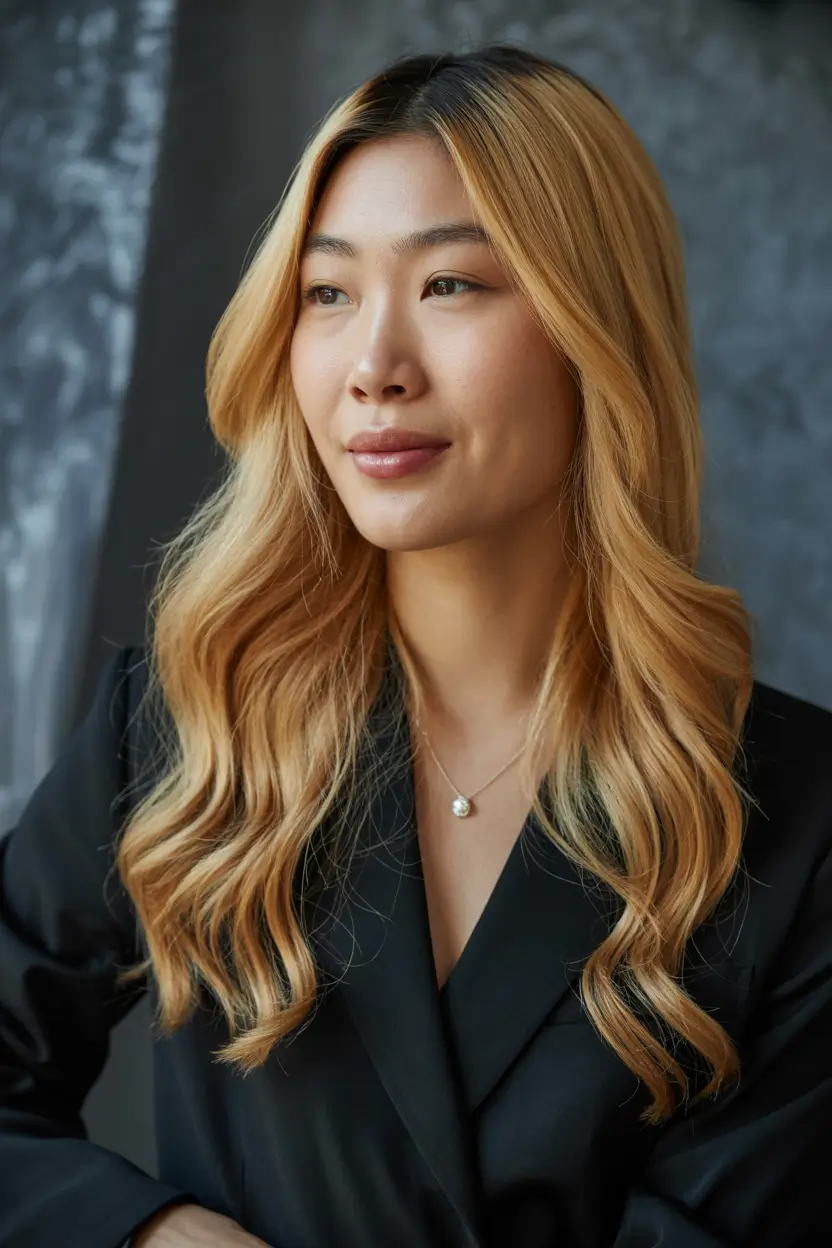 Warm fall hair color 2025 Golden Blonde Flow