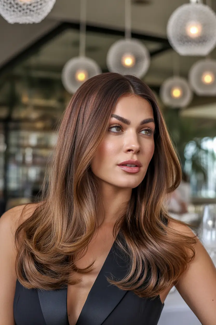 Warm fall hair color 2025 Chocolate Brown Luxury