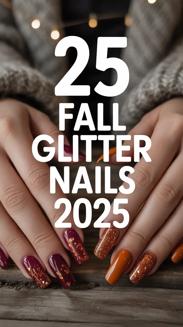 Fall Glitter Nails 2025: Sparkling Designs, Almond Shapes & Acrylic Art for the Season