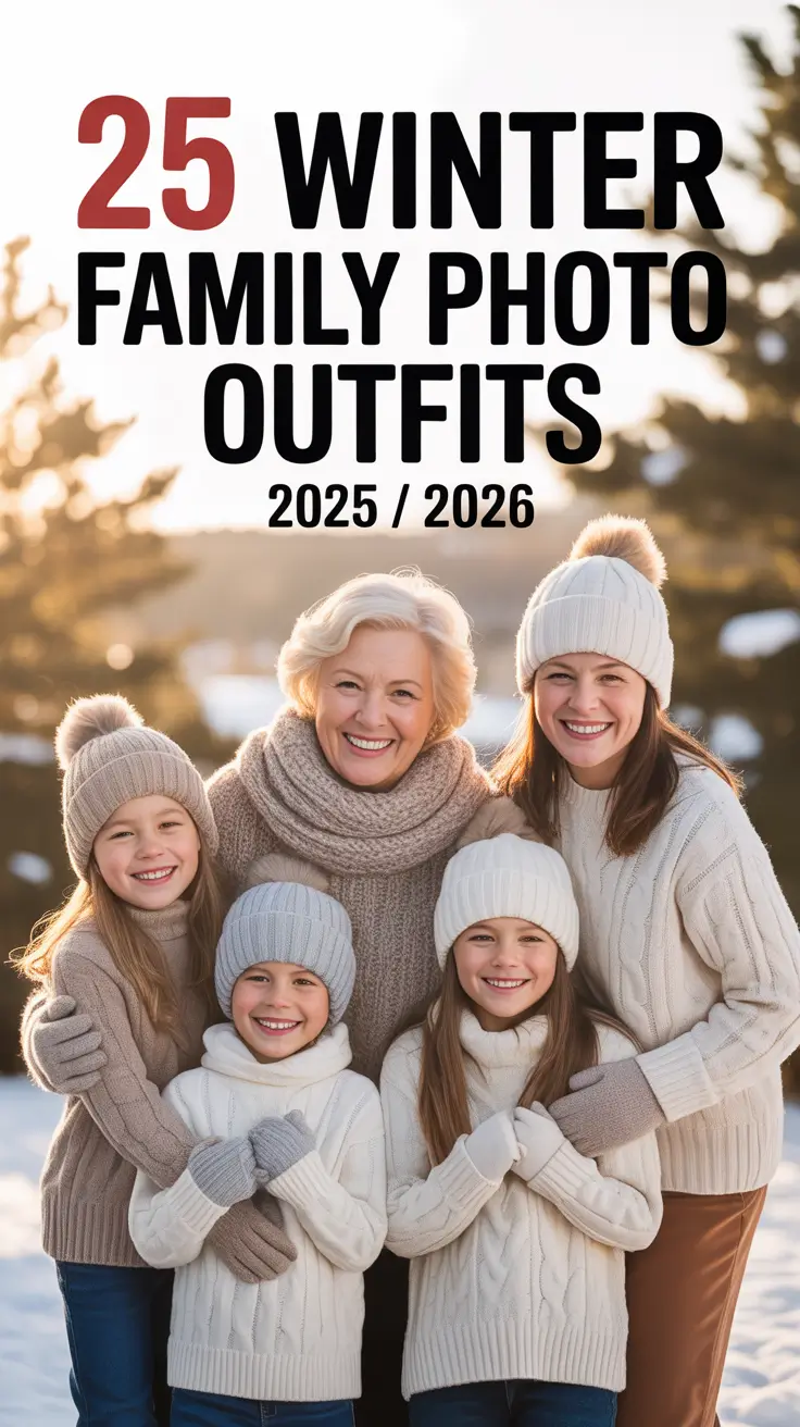 Best Winter Family Photo Outfits 2025-2026: Cozy, Stylish & Neutral Looks for Outdoor and Indoor Sessions