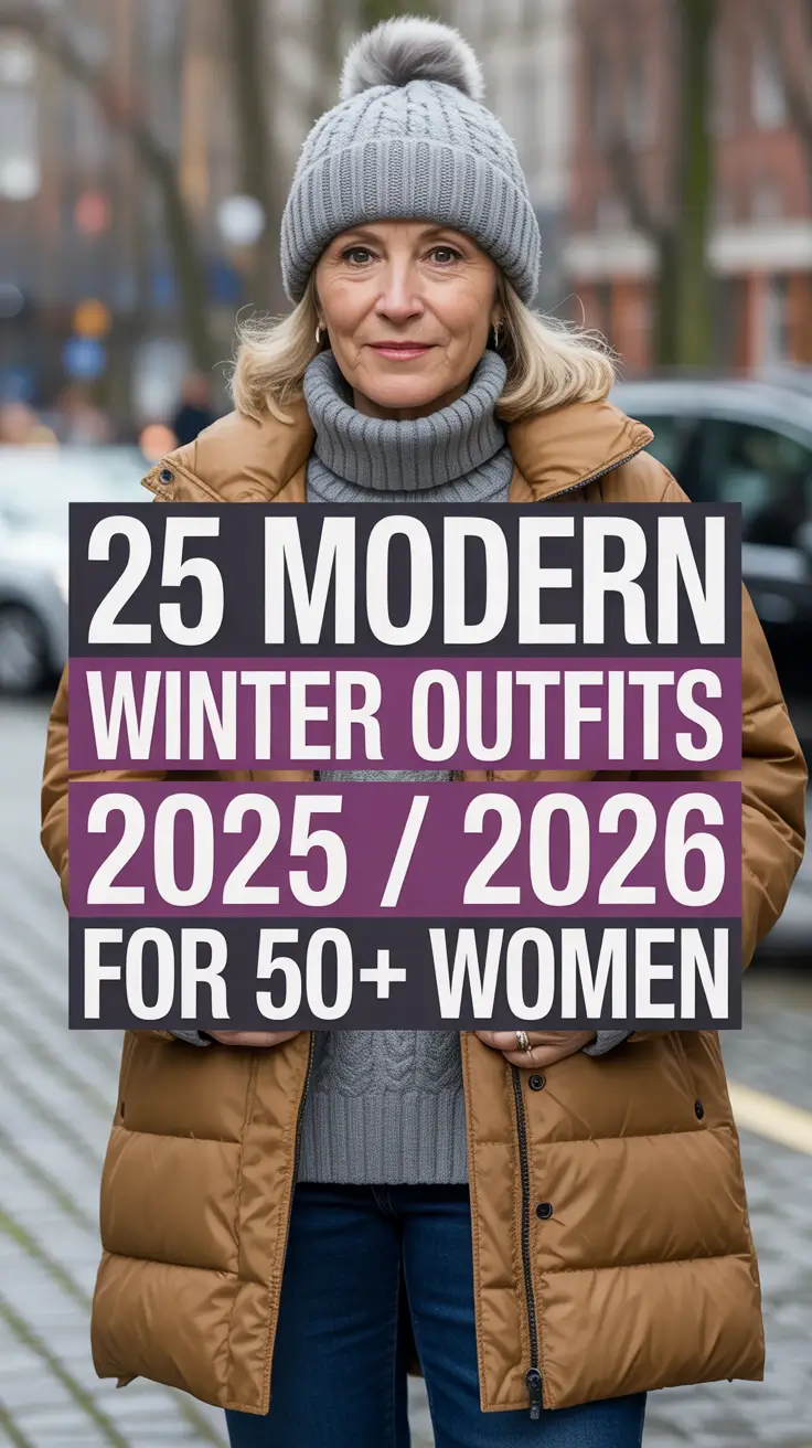 Modern Winter Outfits 2025 / 2026 for 50+ Women - Classy, Stylish & Casual Looks