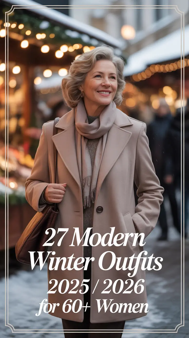 Modern Winter Outfits 2025 / 2026 for 60+ Women: Stylish & Classy Ideas